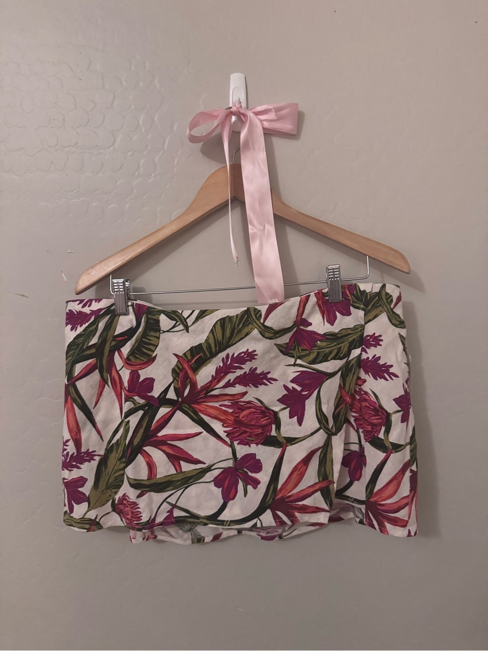 a new day Floral Print Women’s Skort - Pink, Green & White